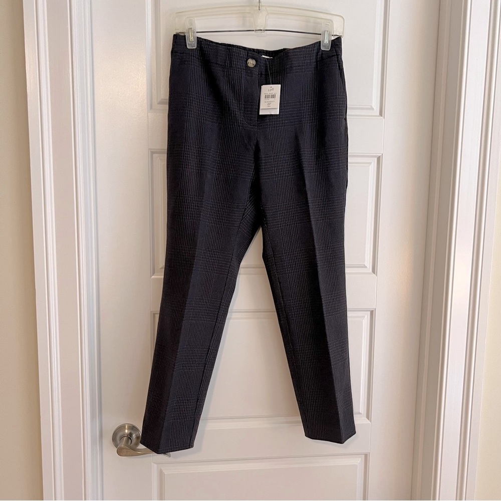 J.Jill sz 6P NWT women's trousers Nayy plaid